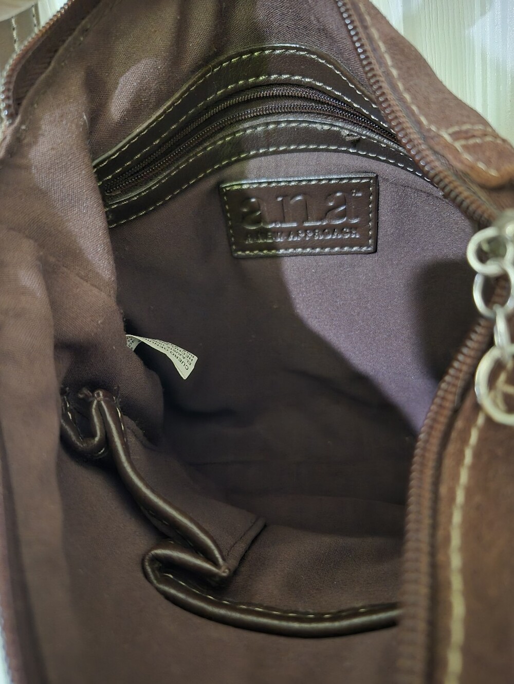 A.n.a brown leather suede crossbody bag - Picture 10 of 11